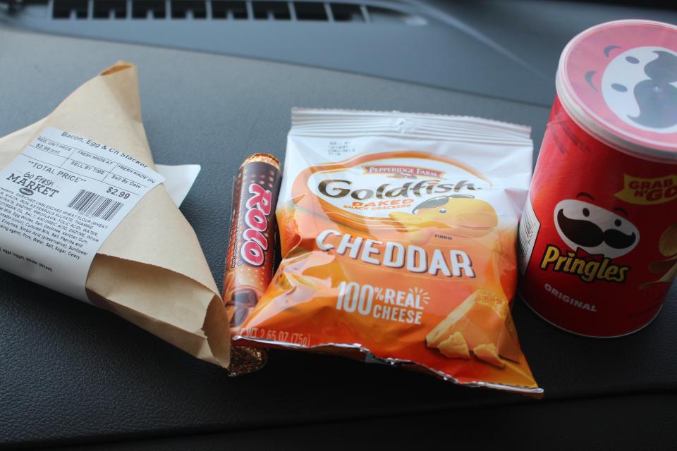 Snacks transport drivers eat while on the road